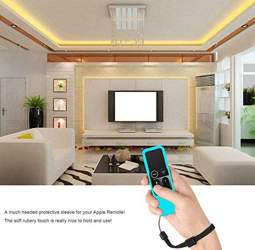 Remote Sleeve Case Compatible with Apple TV 4K 4Th Generation Remote Control, Silicone Lightweight Shockproof Skin Case Fortv 4K Siri Remote Control (2Pcs:Orange and Turquoise)