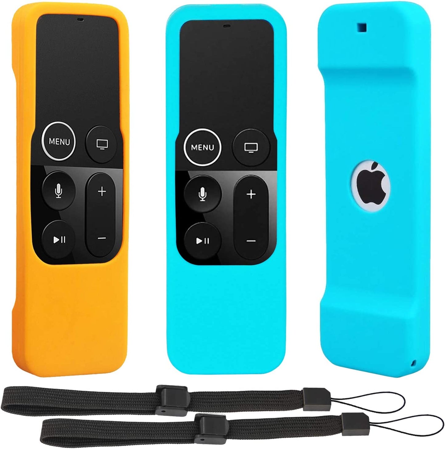 Remote Sleeve Case Compatible with Apple TV 4K 4Th Generation Remote Control, Silicone Lightweight Shockproof Skin Case Fortv 4K Siri Remote Control (2Pcs:Orange and Turquoise)