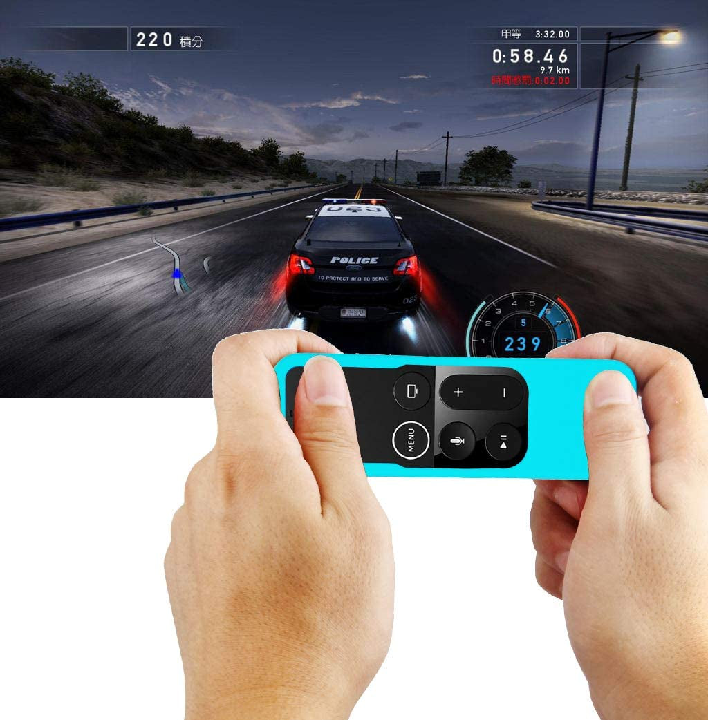 Remote Sleeve Case Compatible with Apple TV 4K 4Th Generation Remote Control, Silicone Lightweight Shockproof Skin Case Fortv 4K Siri Remote Control (2Pcs:Orange and Turquoise)